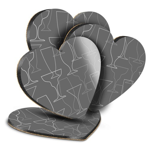 Sottobicchieri cuore mdf - cuore,