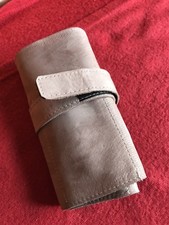 Watch roll for 6 pcs., handmade container in italian nabuk leather, ledertasche
