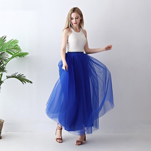 Gonna lunga tulle strati - lunga, 5