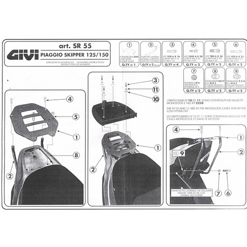 Givi sr55 portavaligie piaggio - sr55,