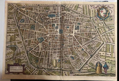 Antica mappa bologna bonomia - mappa, "