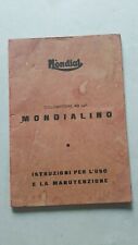Mondialino 49 1959 manuale uso manutenzione libretto originale moto owner manual