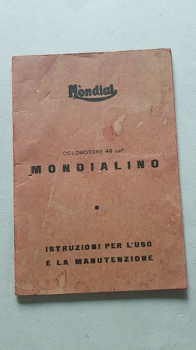 Mondialino 1959 manuale uso - 49,