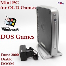 HP MINI-COMPUTER PC WINDOWS 98 SE GIOCHI SSD RS232 PARALLEL DUNE 2000 DOOM DIABLO