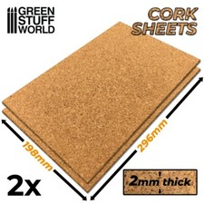 Fogli di sughero 2 mm x2 -