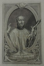 Santino Incisione Engraving Geronimo Lopez Gesuita Valencia Van Westerhout