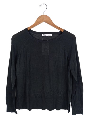 Zara maglione donna nero basic - zara,