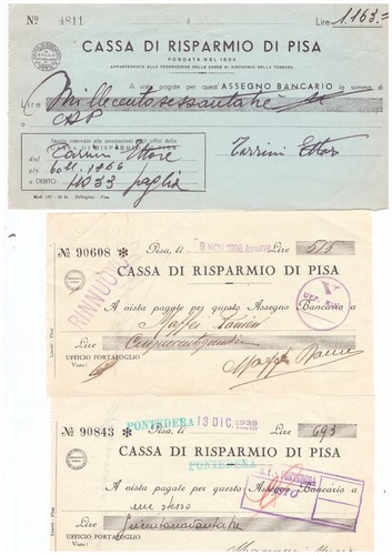 Assegno bancario cassa - bancario, di