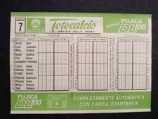 Schedina Scheda Totocalcio