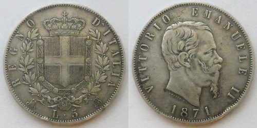Vittorio emanuele 5 lire - ii,