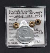 5 LIRE DELFINO - Cinque Lire - REPUBBLICA ITALIANA - Periziata - BB -  Anno 1956