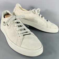 Sneakers Basse In Suede Grigio
