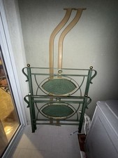 testiera letto singolo  in ferro forgiato e battuto a mano 