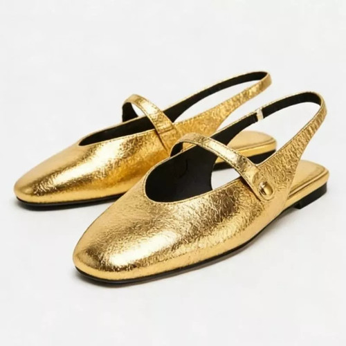 Ballerine oro cinturino - oro,