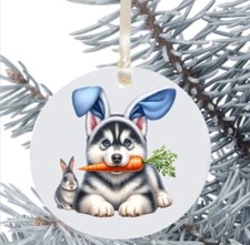 Husky Pasqua Appeso Bauble