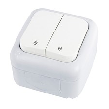 Viko Palmiye Interruttore Doppio Da Incasso Per Ambienti Umidi Bianco IP54