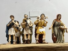 4 PASTORI LANDI MORANDUZZO 13 cm. MADE IN ITALY . DIPINTI A MANO