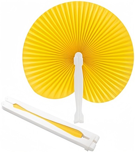 30pz ventagli giallo - ventagli, plastica