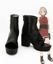 Naruto the last Haruno Sakura shinobi ninja cosplay scarpe costume shoes nero