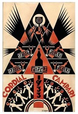 Cordial Campari Poster Vintage 1933 - Disegno Futurista di Fortunato Depero 24x36"