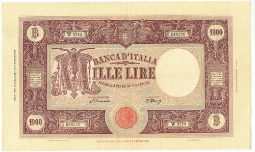 Italy 1000 lire barbetti - 1000,