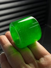Anello Pollice Giadeite Verde Imperiale Grado da Collezione Giada Birmana Naturale