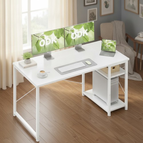 Scrivania bianca per - , computer