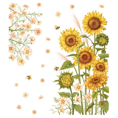 Adesivo murale girasole - murale,