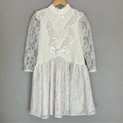 Abito vintage pizzo bianco
