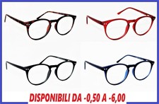 Occhiali da vista miopia uomo donna rotondi graduati lenti antiriflesso tondi