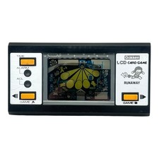 Gakken LCD Card Game Runaway Vintage Anni 80 Handheld Gioco Elettronico Raro