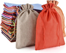 20 Pezzi Sacchetti Di Stoffa 20X30Cm, Sacchetti Regalo, Sacchetti Di Iuta Natura