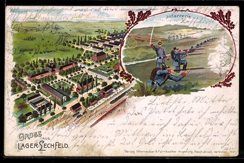 Litografia magazzino lechfeld - magazzino,