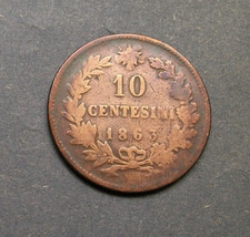 10 centesimi 1863  senza segno
