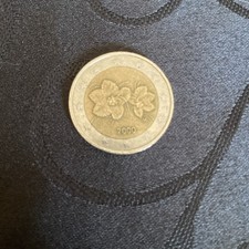 Moneta Rara 2 Euro Finlandia Anno 2000 Fiori Di Lamponi Suoni Finland