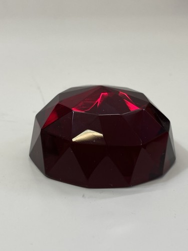 Fermacarte vetro rosso - fermacarte,