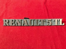 RENAULT 5 TL LOGO SIGLA EMBLEMA FREGIO STEMMA SCRITTA TARGHETTA BADGE TARGA NOME