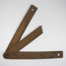 ANTICA FALSA FINTA SQUADRA DA FALEGNAME UTENSILE ATTREZZO IN LEGNO VINTAGE W051