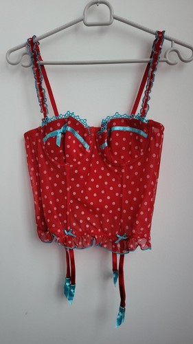 Top corsetto rosso - vintage, a