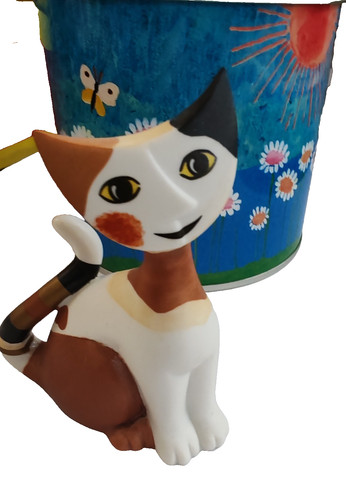 Gatto porcellana rosina - gatto,