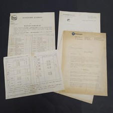 Lotto di 4 documenti Vespa Piaggio di cui lettere, listino prezzi, anni '60/'80