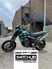 KIT ADESIVI GRAFICHE "SIDE 02 TEAL" compatibile con Yamaha XT 660 X 2004 - 2006
