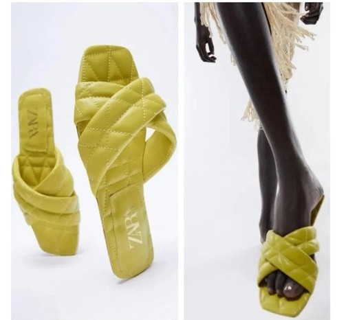 Sandali piatti zara trapuntati - sandali,