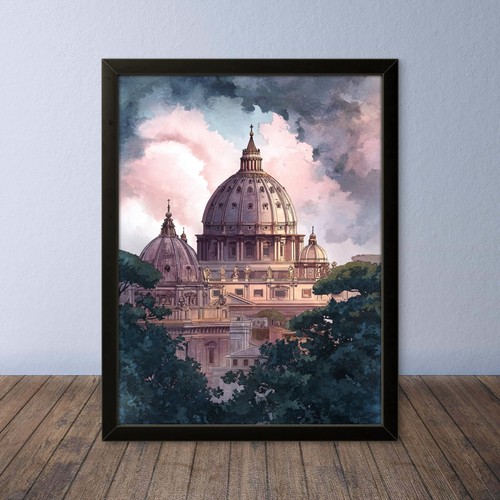 Cornice disegno acquarello - disegno, su