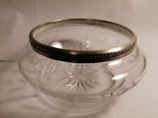 porta bonbon argento e vetro molto e inciso, ANNI 50, Argento 800 Vedi Punzone