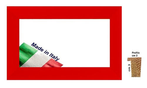 Cornice rossa opaca legno - cornice,