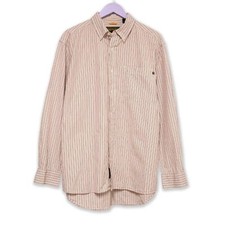 Camicia Timberland beige a righe a manica lunga - Taglia L uomo