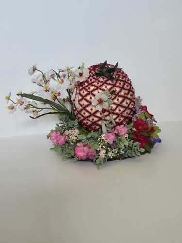 Real ostrich egg decorated - real,