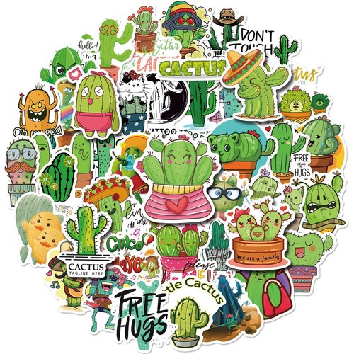 Adesivi cactus graziosi - 50,
