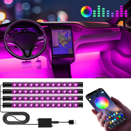 Led auto interni con app - con,
